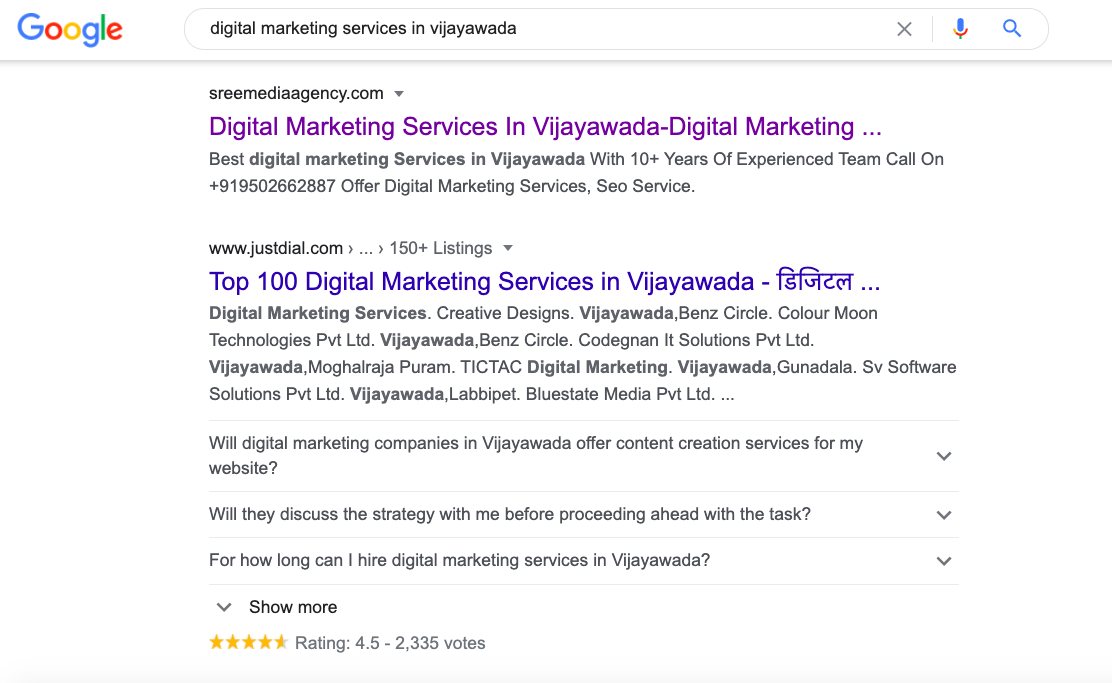 Seo Services in vijayawada