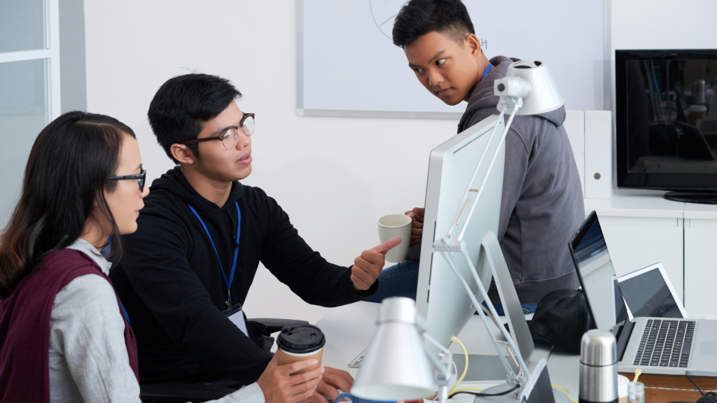 people working with computer